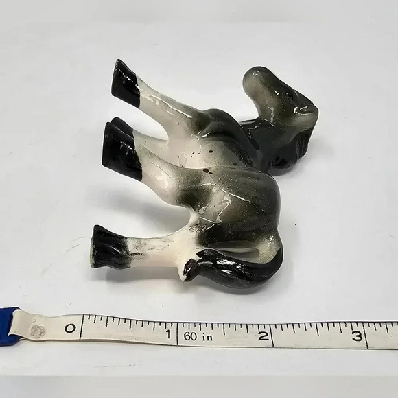 Vintage 3” Gray Horse Pony Porcelain Glossy Ceramic Figurine Japan - Picture 4 of 8